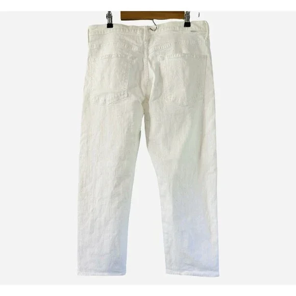 MOTHER Women's The Ditcher Crop Totally Innocent White Jeans Size 32 NWOT $189 - Picture 13 of 14